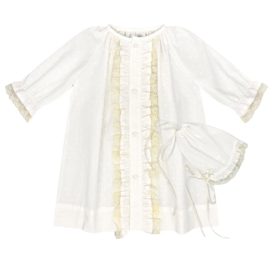 Timeless Daygown Set - White/Ecru