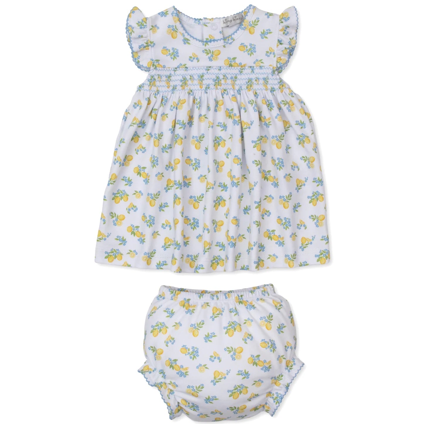 Smocked Dress Set - Lemon Blossoms