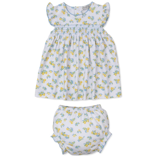 Smocked Dress Set - Lemon Blossoms