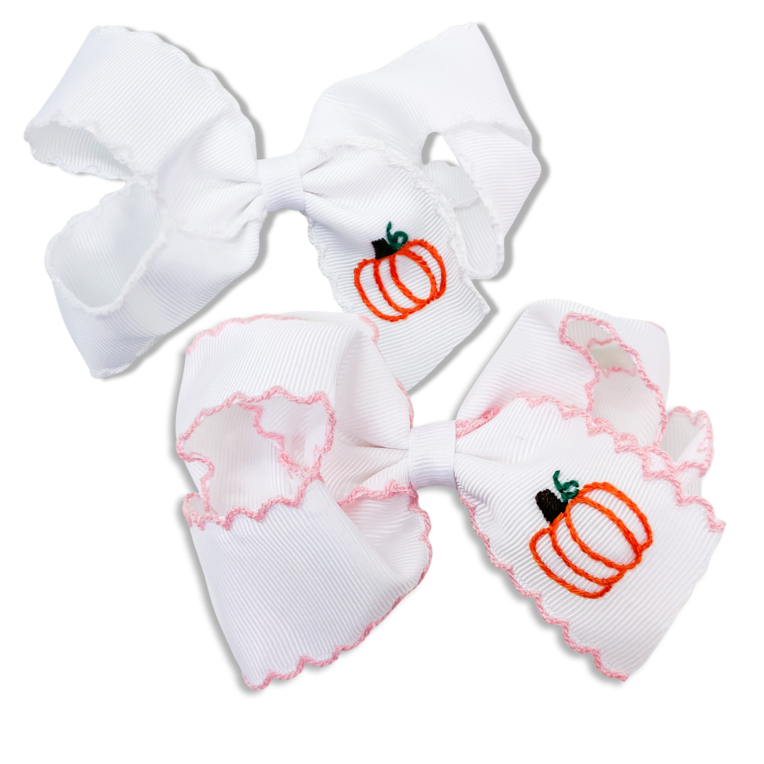 Embroidered Clip Bow