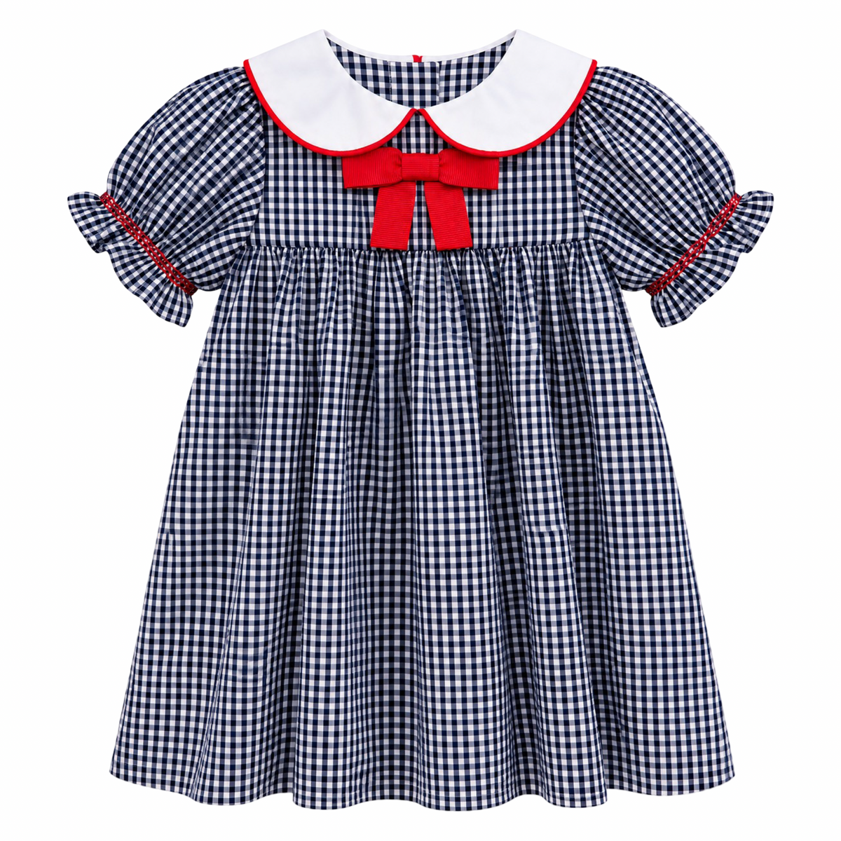 Stacey Dress - Navy/Red