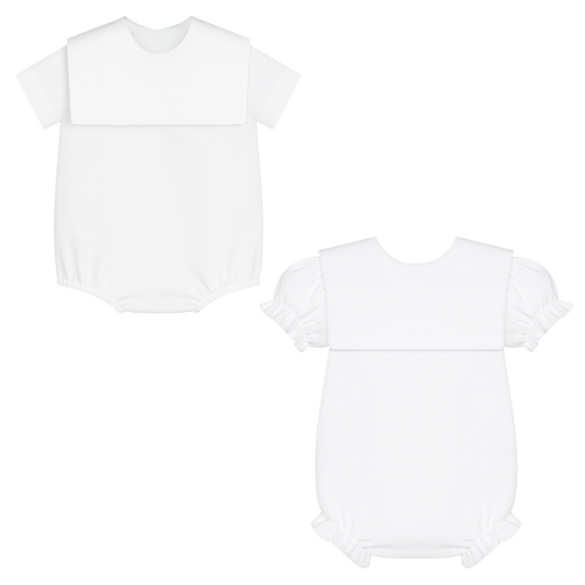 Square Collar Bubble - White