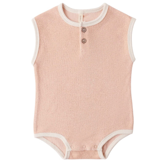 Terry Cloth Romper - Melon