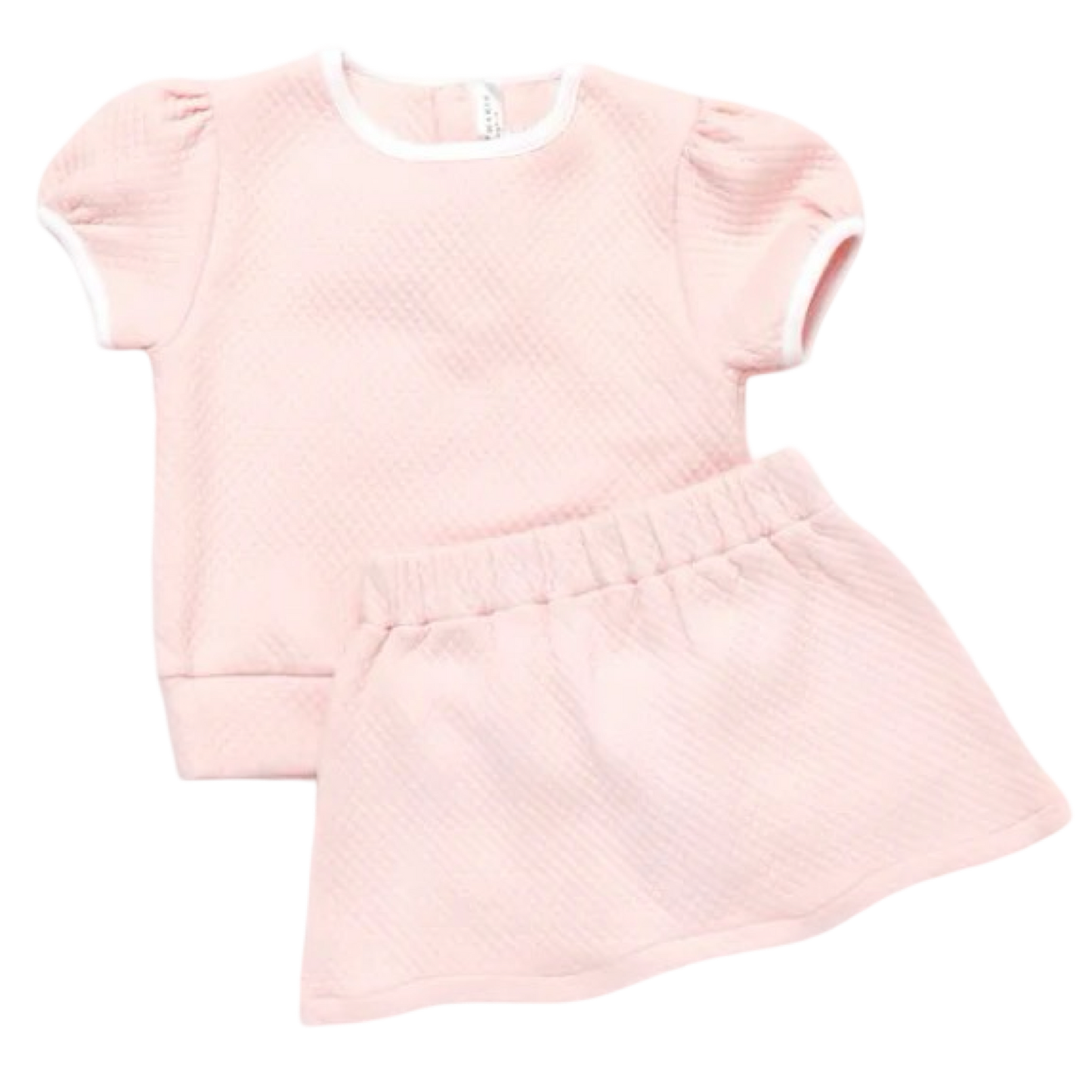 Diamond Quilted Skirt Set