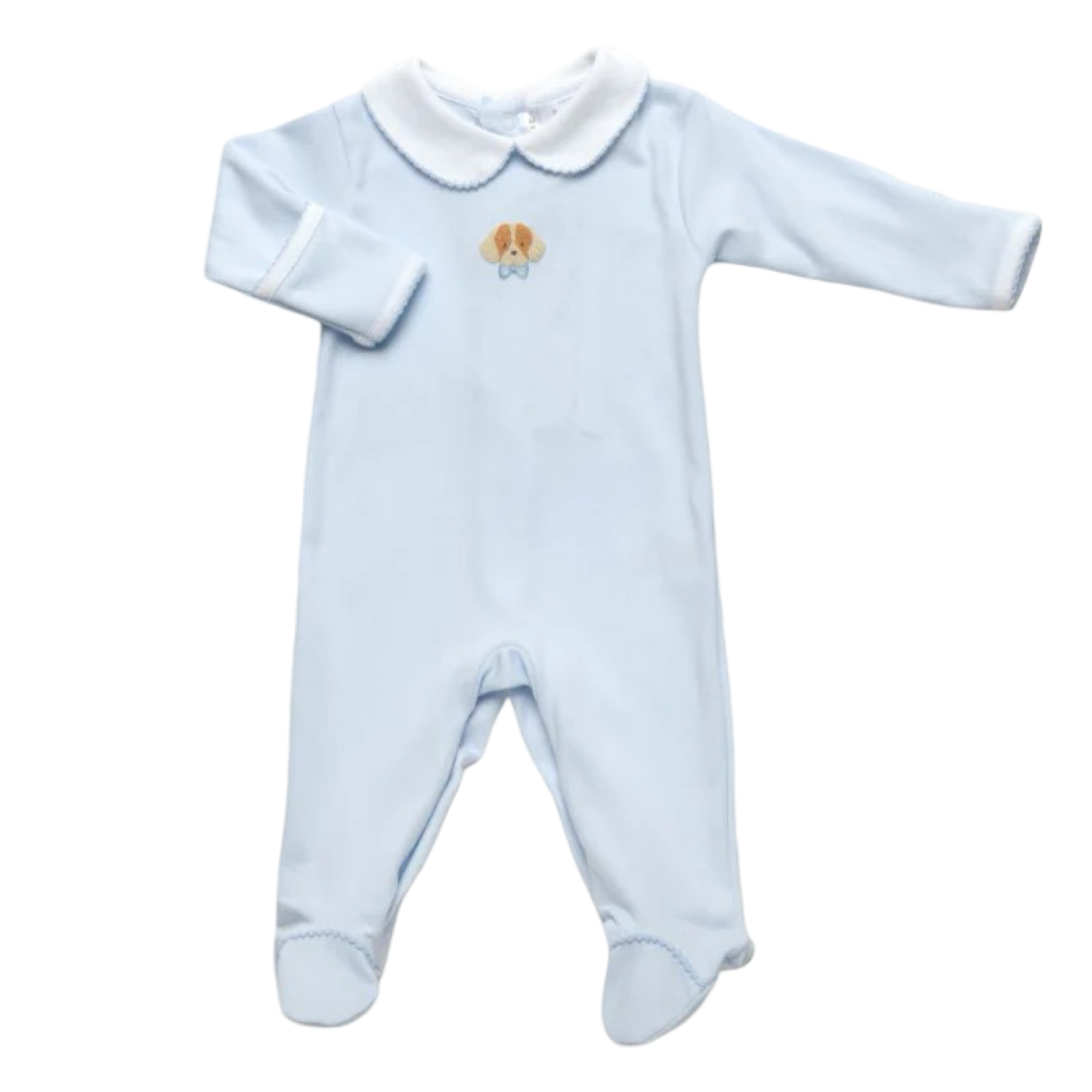 Pima Footie - Puppy Blue