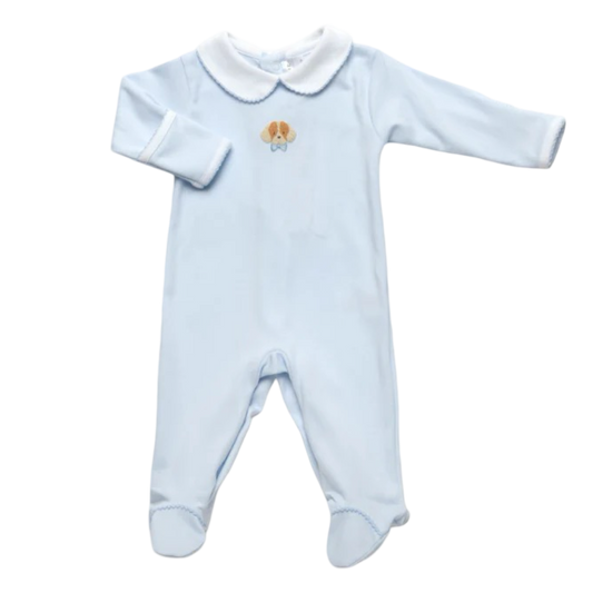 Pima Footie - Puppy Blue