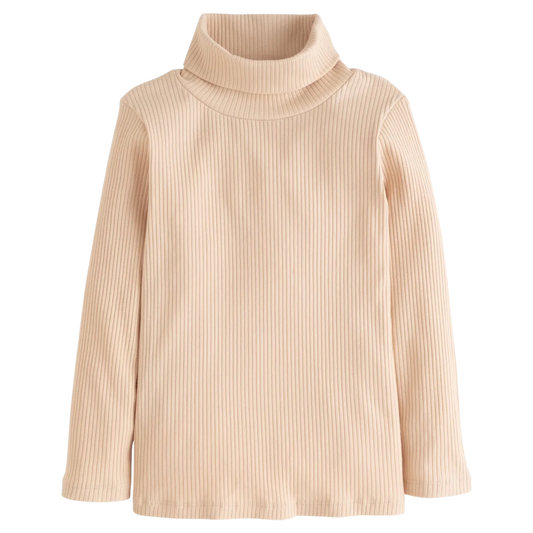 BISBY Ribbed Turtleneck - Oatmeal