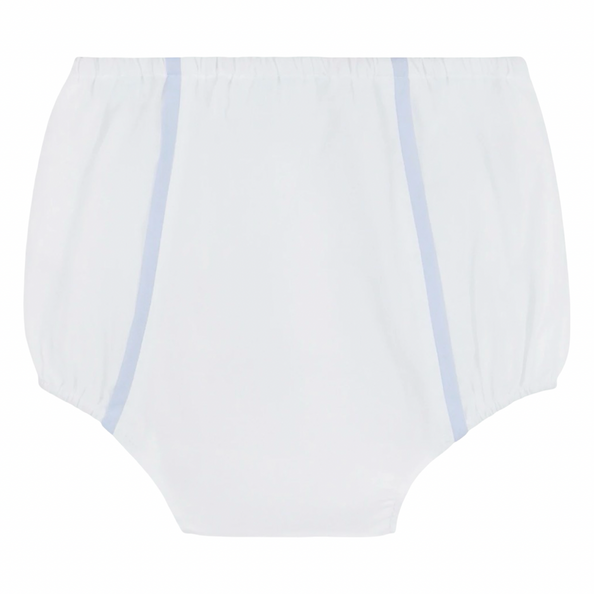 Classic Diaper Cover - White/Blue Trim