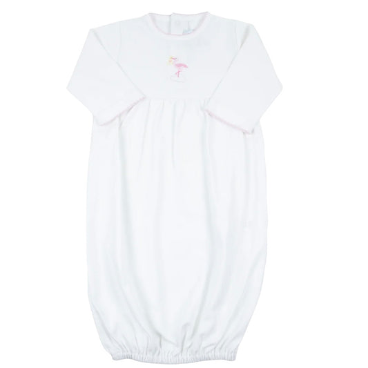 Embroidered Gown - Just Delivered Pink