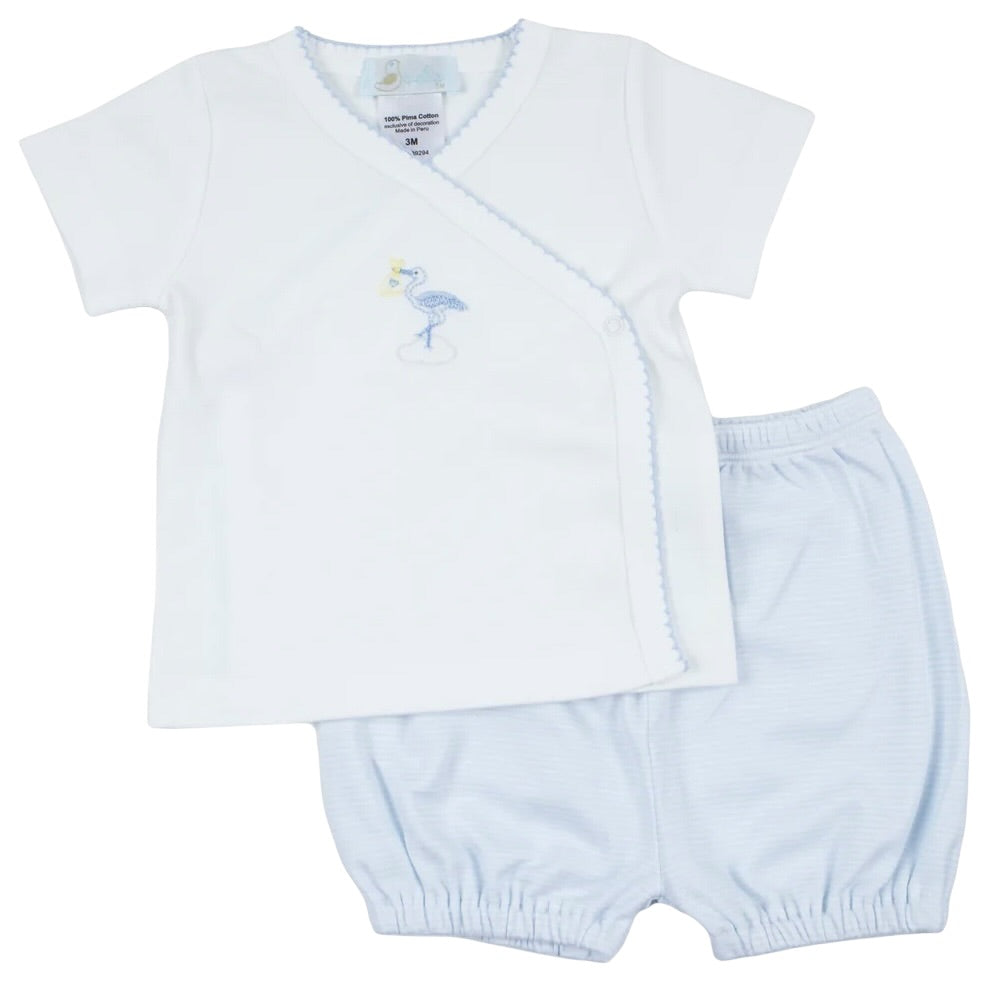 Embroidered Diaper Set - Just Delivered Blue