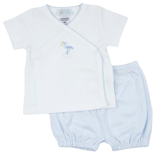 Embroidered Diaper Set - Just Delivered Blue