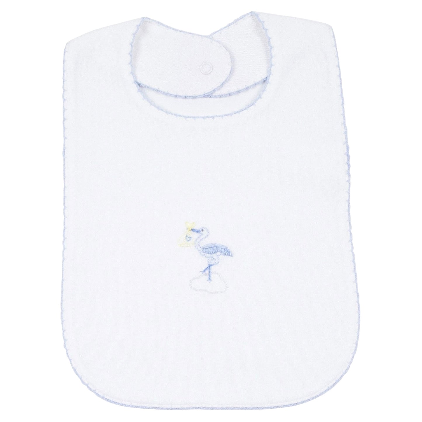 Embroidered Bib - Just Delivered Blue