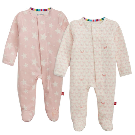Organic Cotton Footie 2pk - Pink