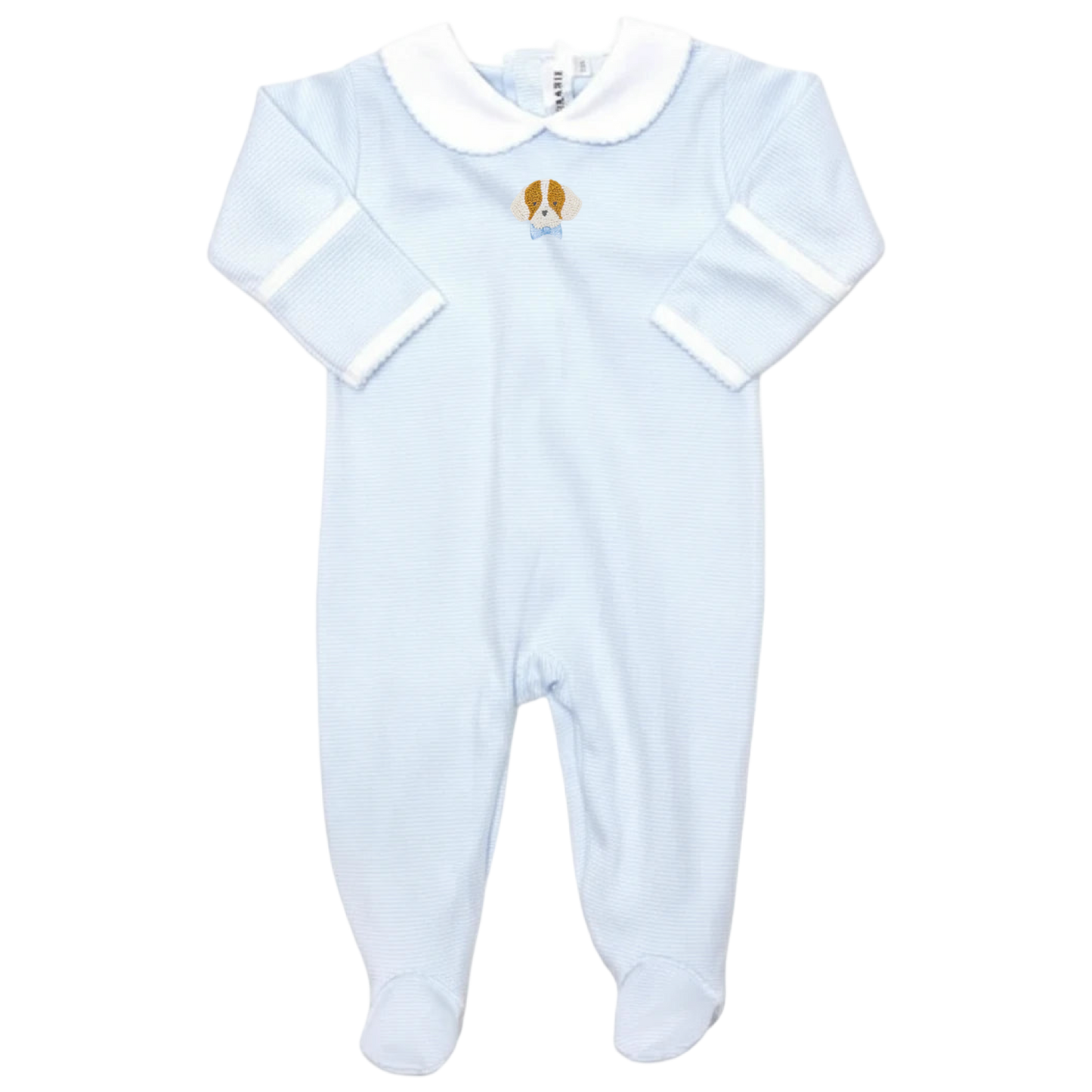 Pima Footie - Puppy Blue Stripe