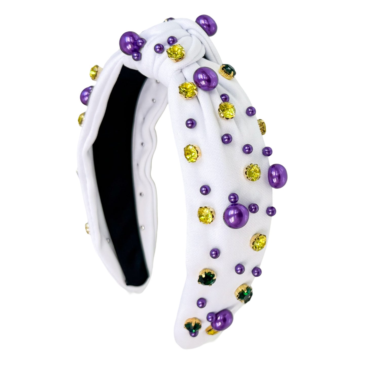 NV Mardi Gras Headband - Pearl/Rhinestone