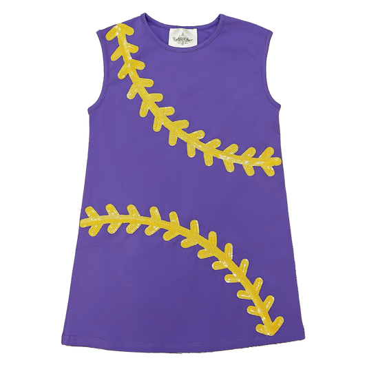 Dress - Purple Baseball