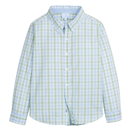 Little English Button Down - Cheekwood Plaid