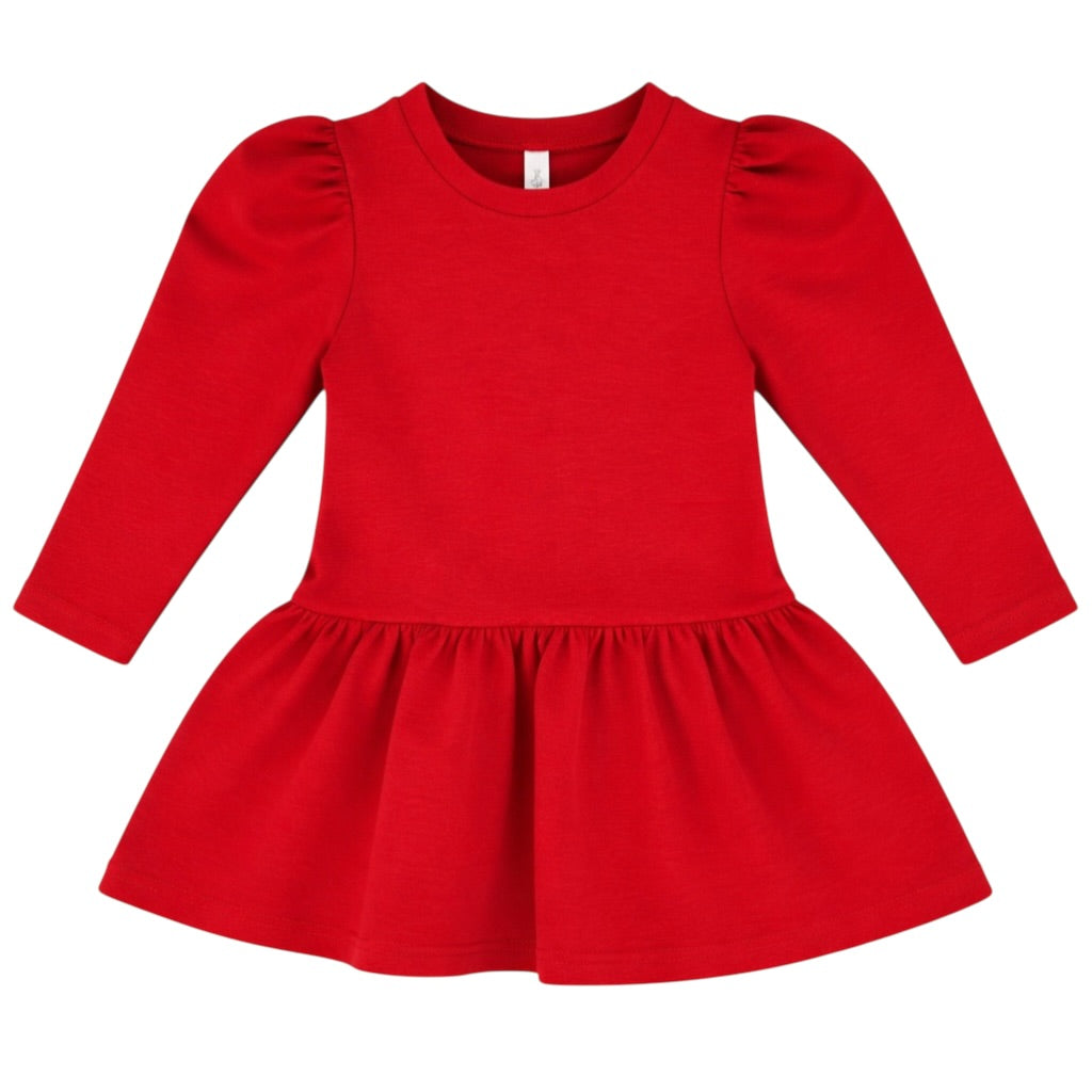 Peplum Dress - Red