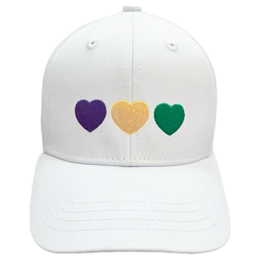 LB Hat - Mardi Gras Hearts