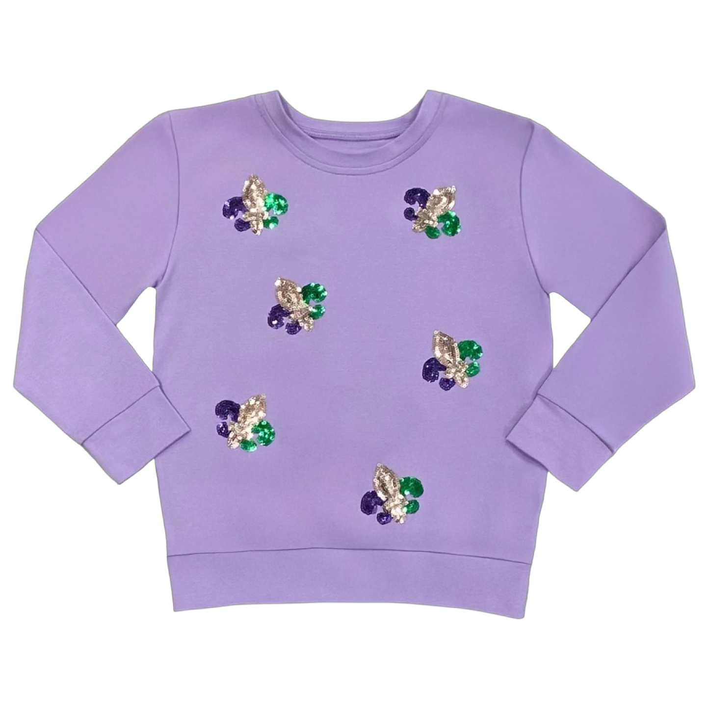 LB LS Tee - Lavender Fleur De Lis