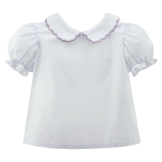 Z Kendall Blouse - White/Lavender