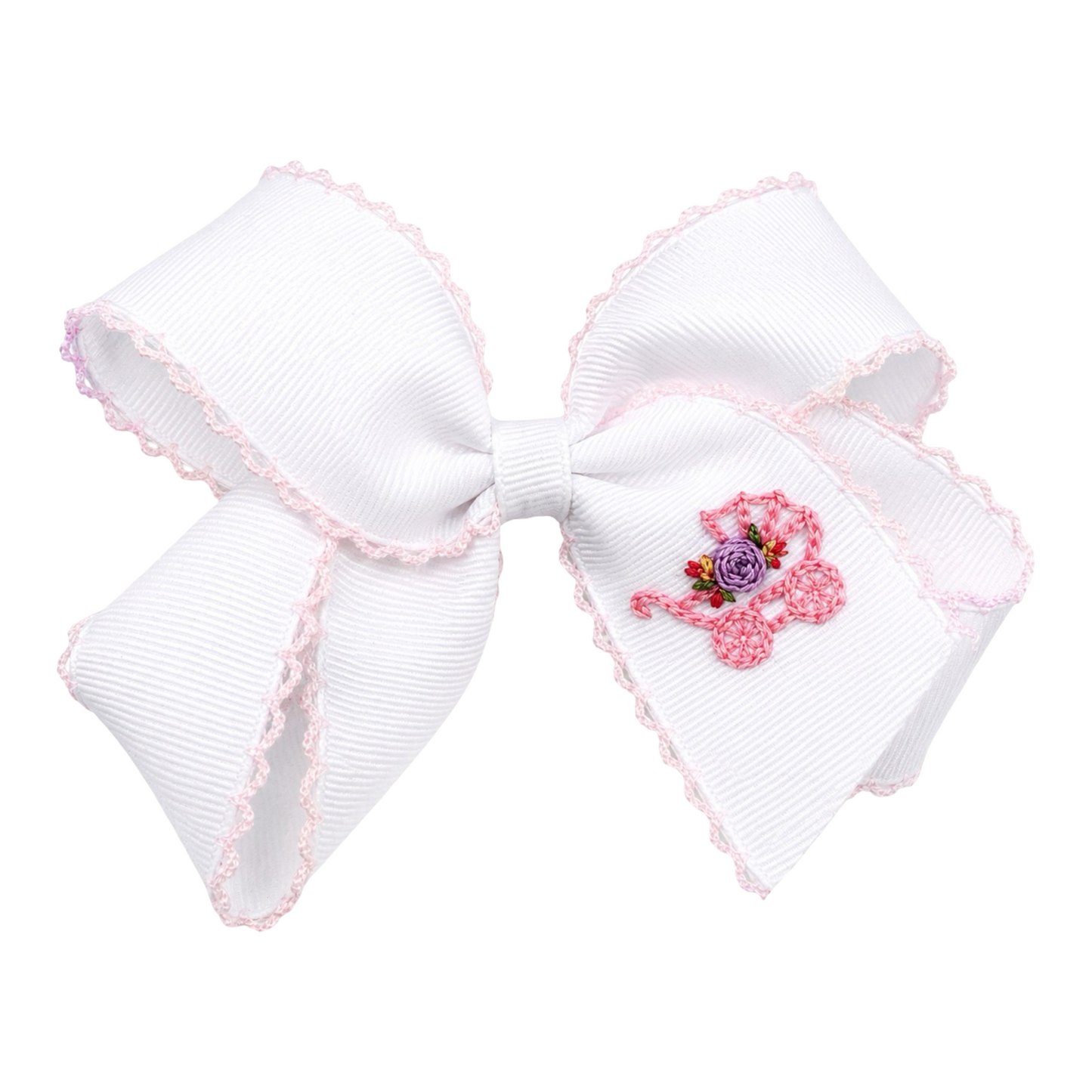 Embroidered Clip Bow