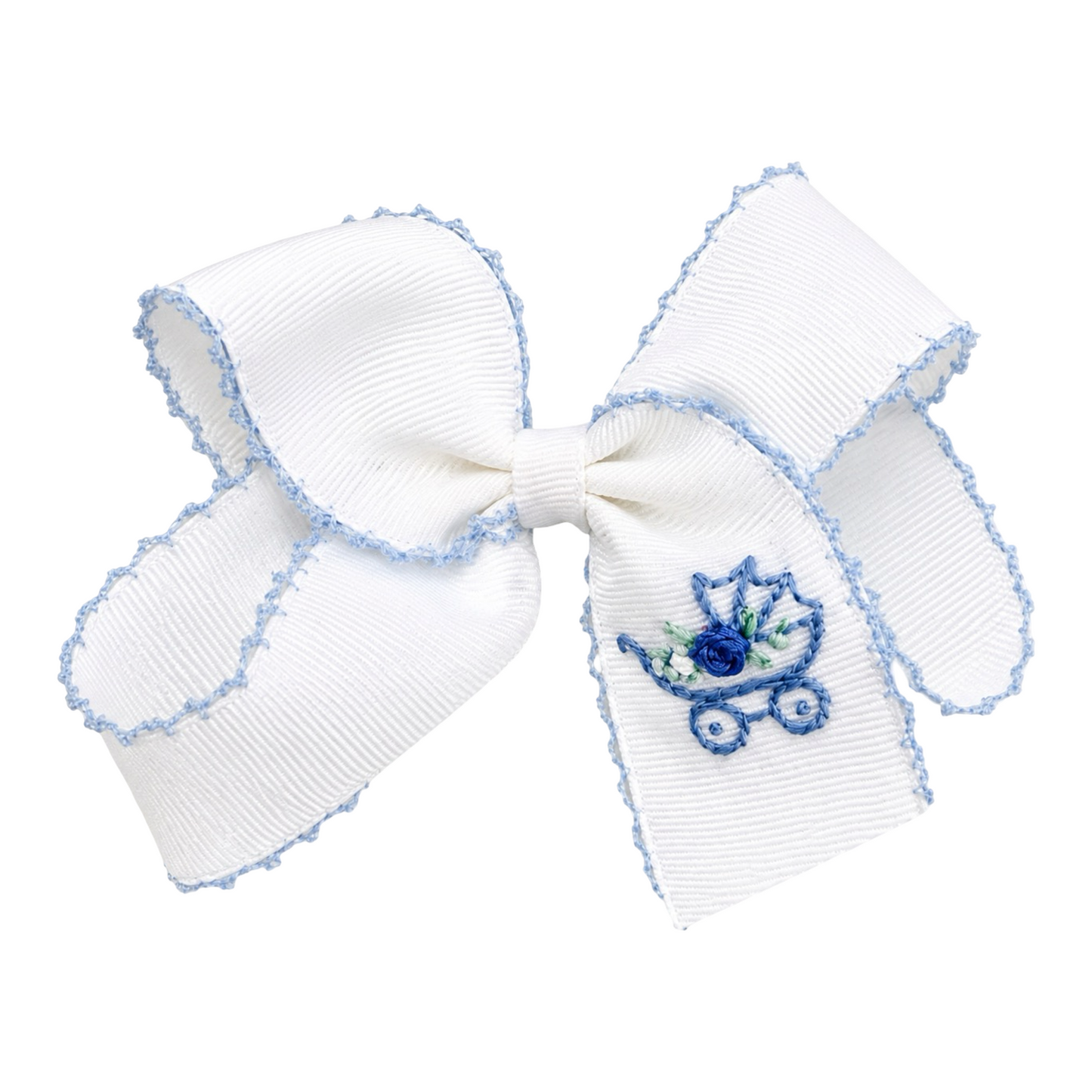 Embroidered Clip Bow