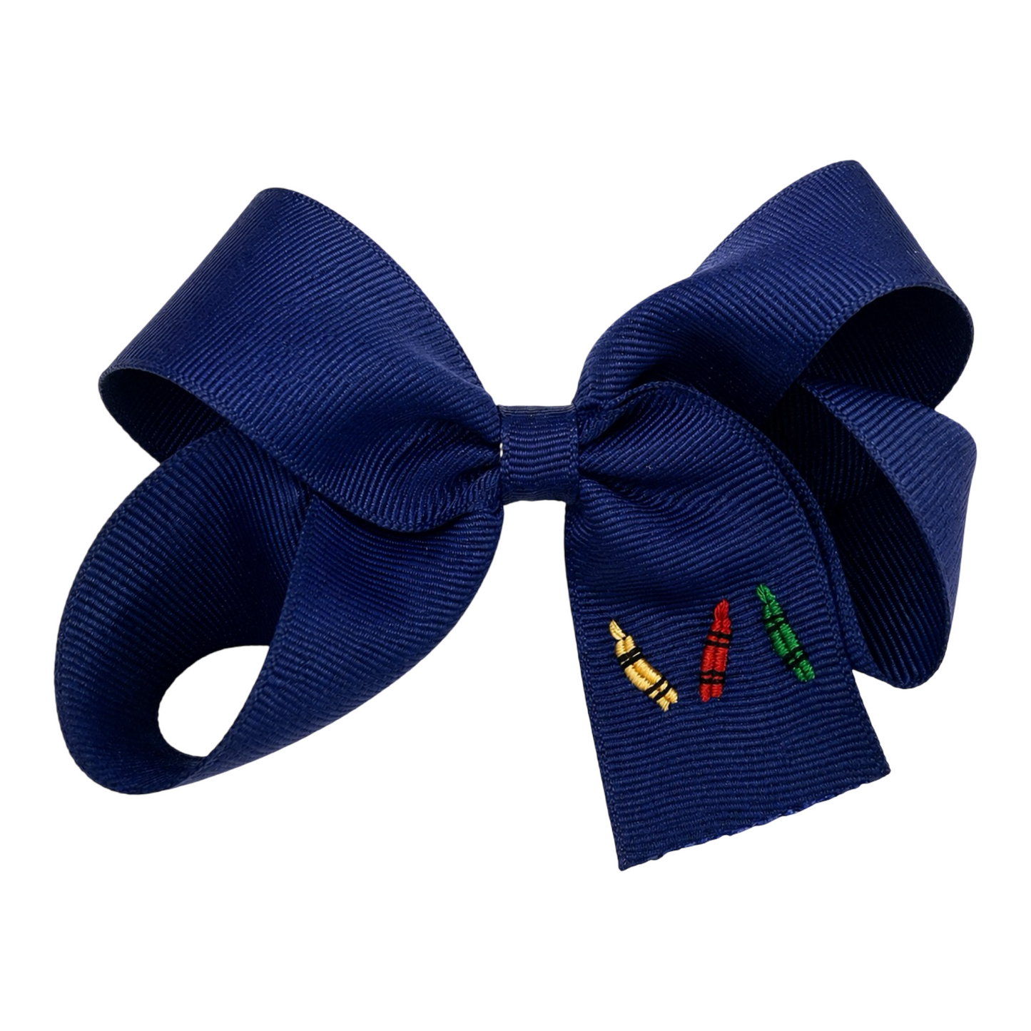 Embroidered Clip Bow