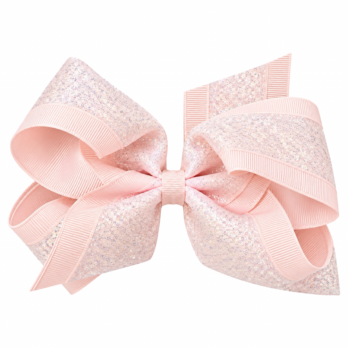 Sheer Glitter Overlay Bow
