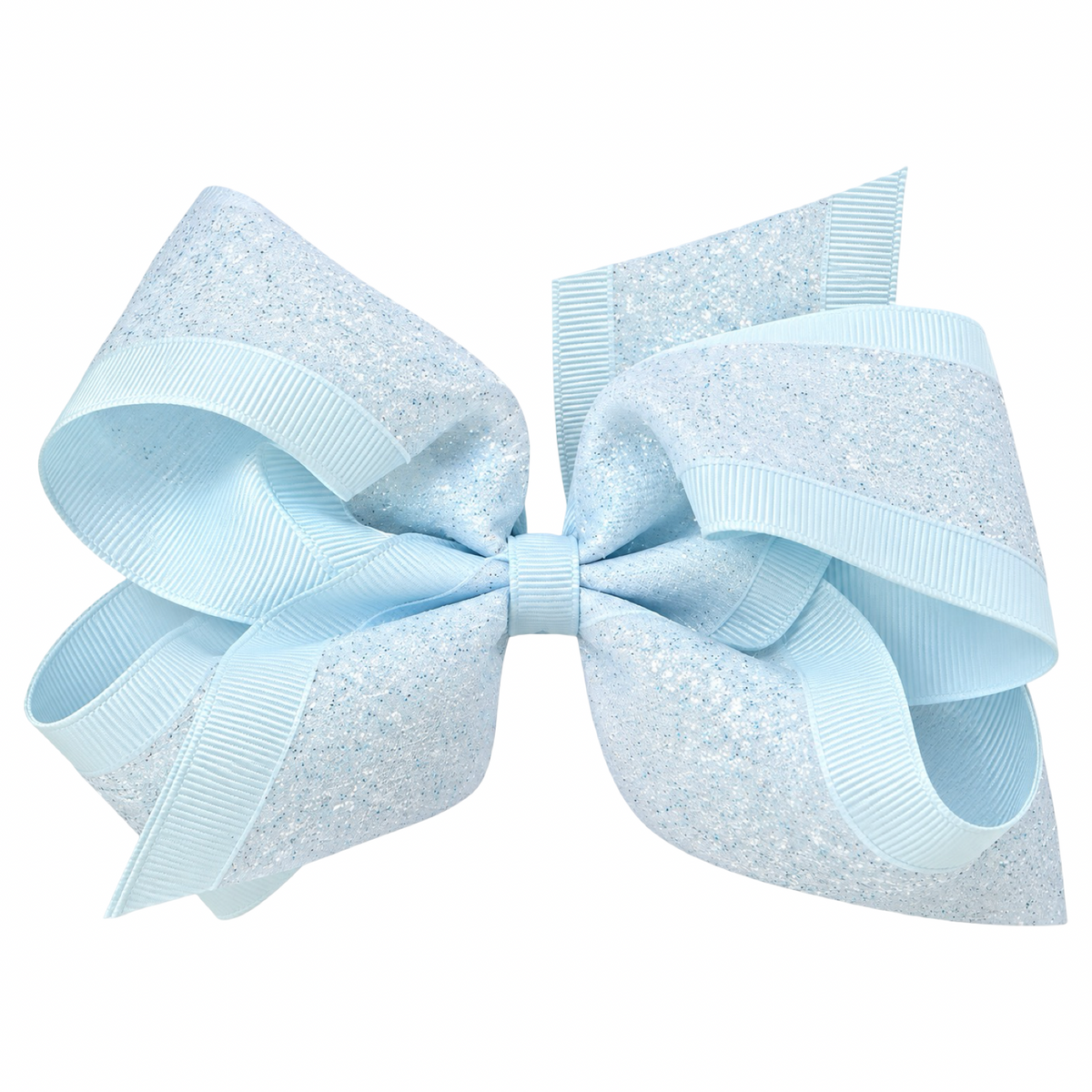 Sheer Glitter Overlay Bow