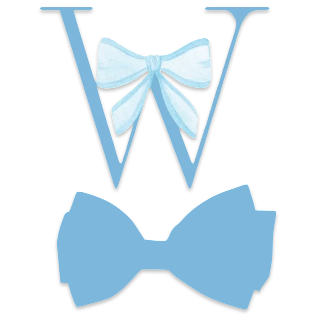Embroidered Clip Bow