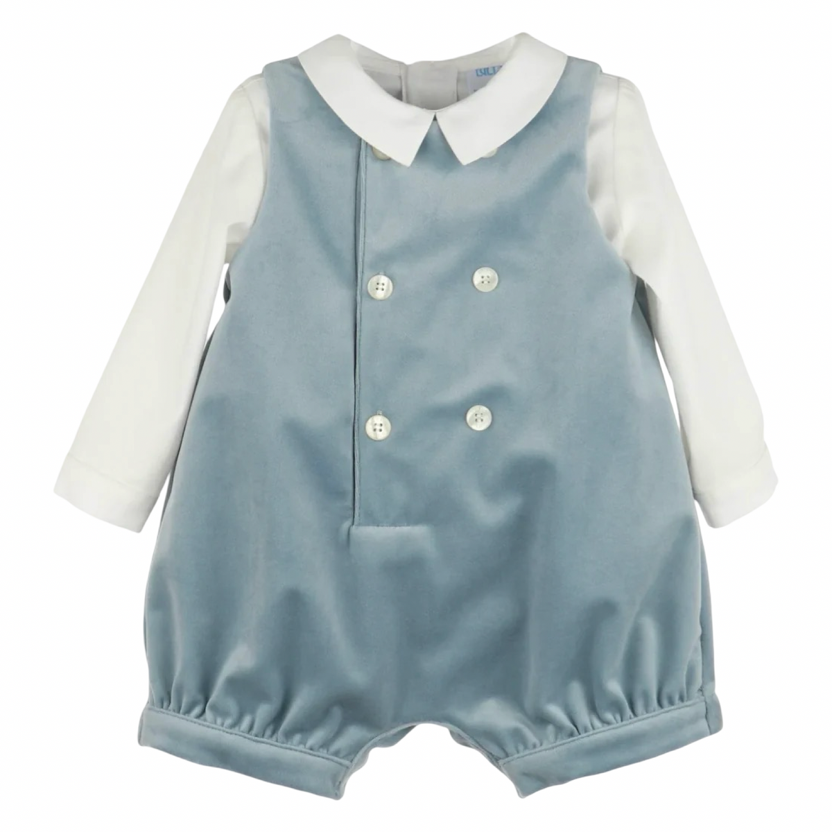 Velvet Romper - Blue