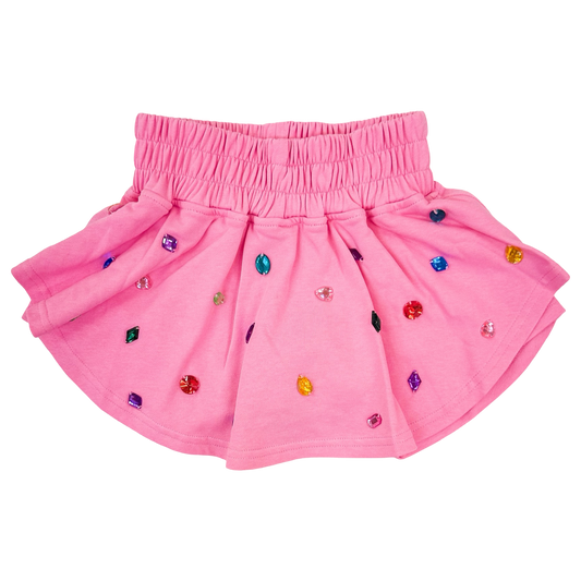 Skort - Pink Rhinestone
