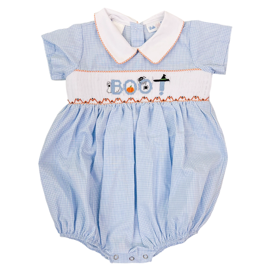 LB Smocked Bubble - Blue Boo