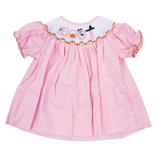 LB Smocked Dress - Pink Boo