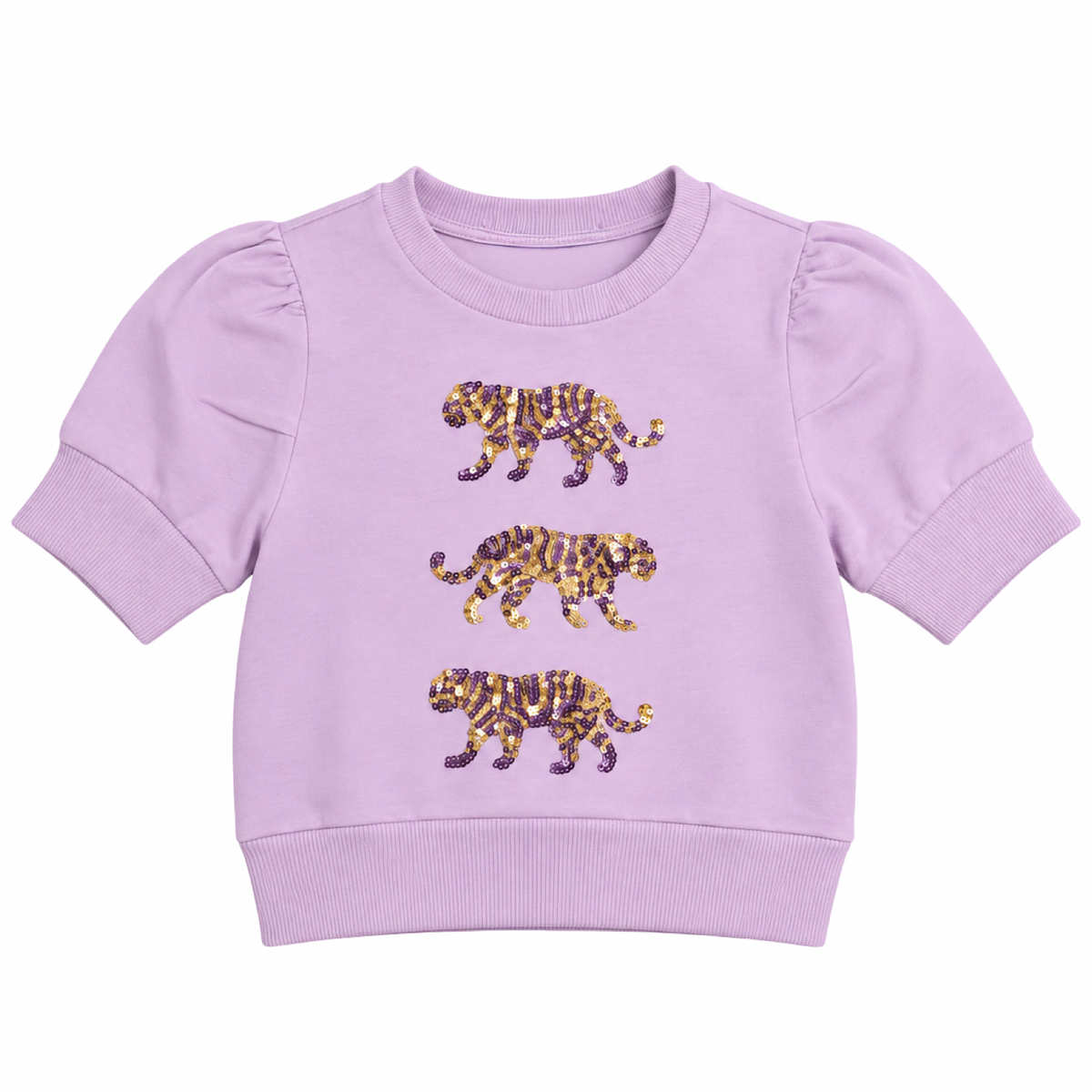 Lily Sequin Top - Tigers