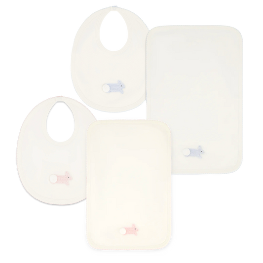 Pima Bib/Burp Set - Bunny