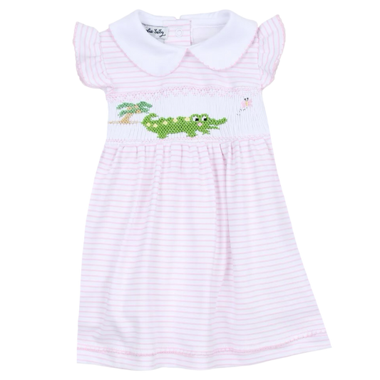 MB Smocked Dress - Alligator