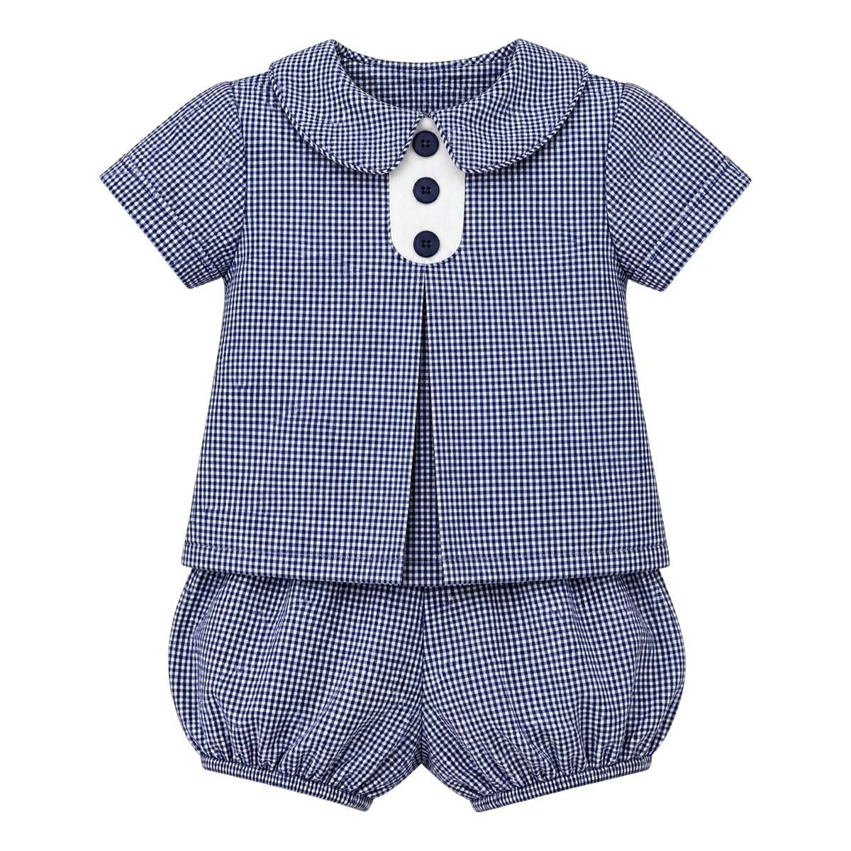Julian Short Set - Navy Gingham