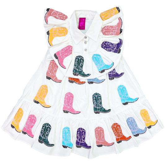 Queen of Sparkles Dress - Cowgirl Boot