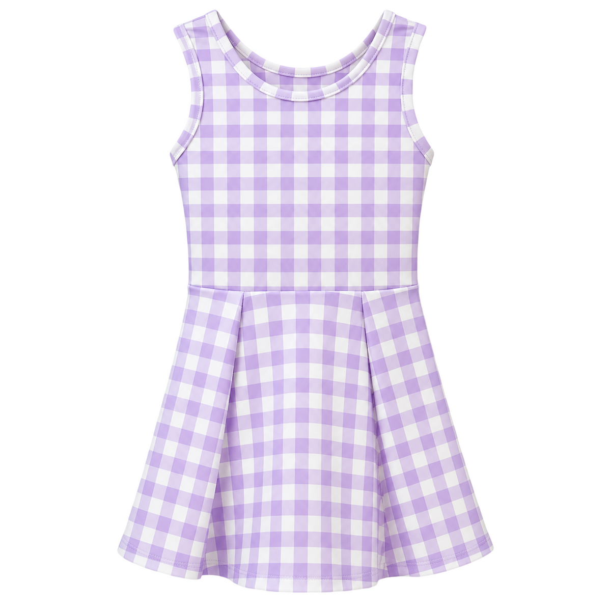 Activewear Dress - Purple Gingham