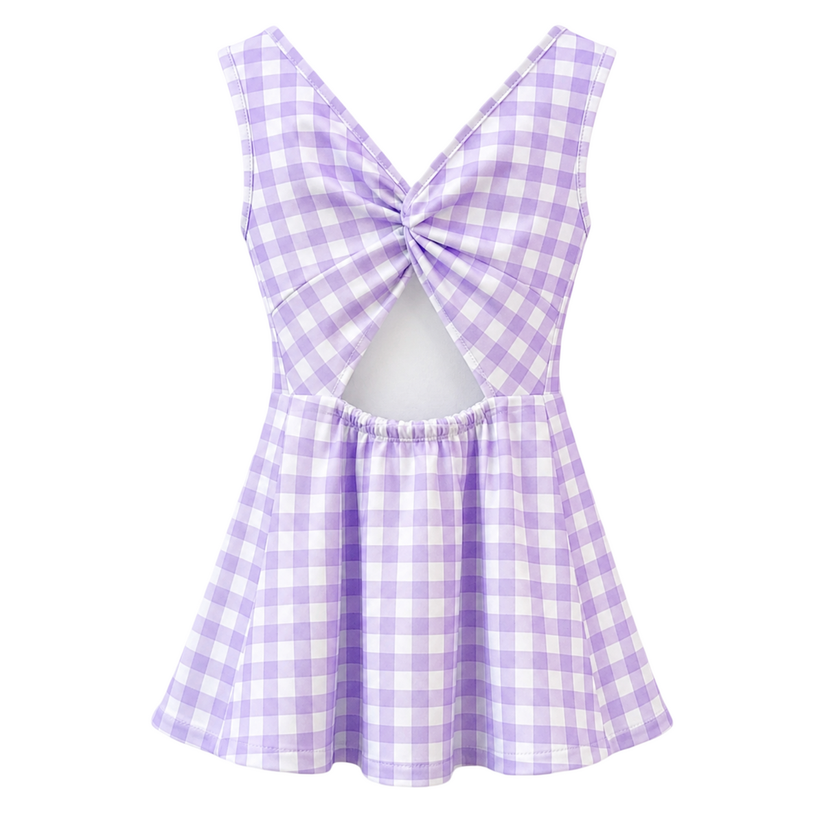 Activewear Dress - Purple Gingham