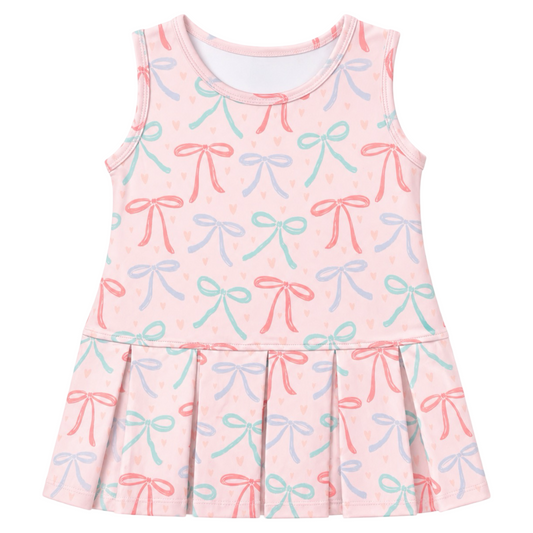 Pleated Dress - Bow