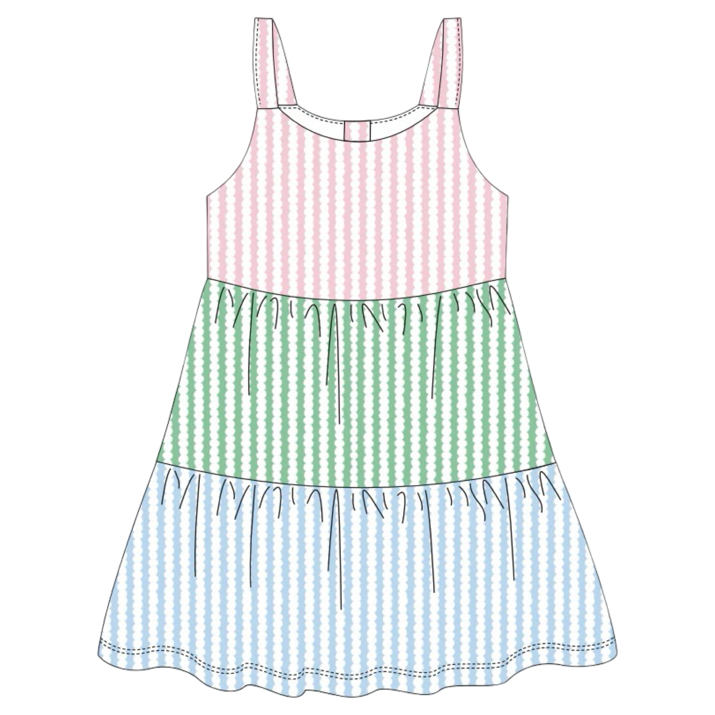 Pima Betsy Dress - Colorblock