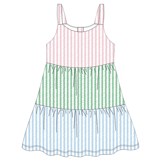 Pima Betsy Dress - Colorblock