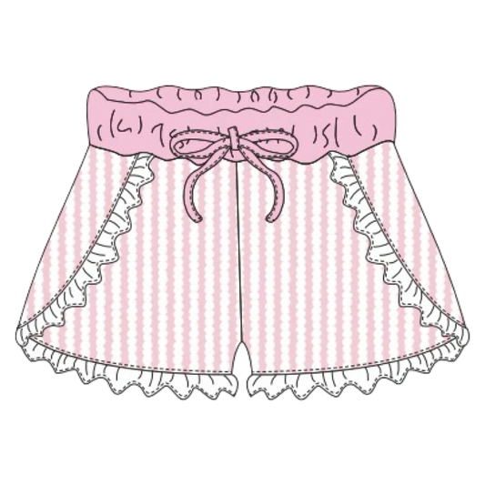 Polly Pima Play Short - Pink Stripe