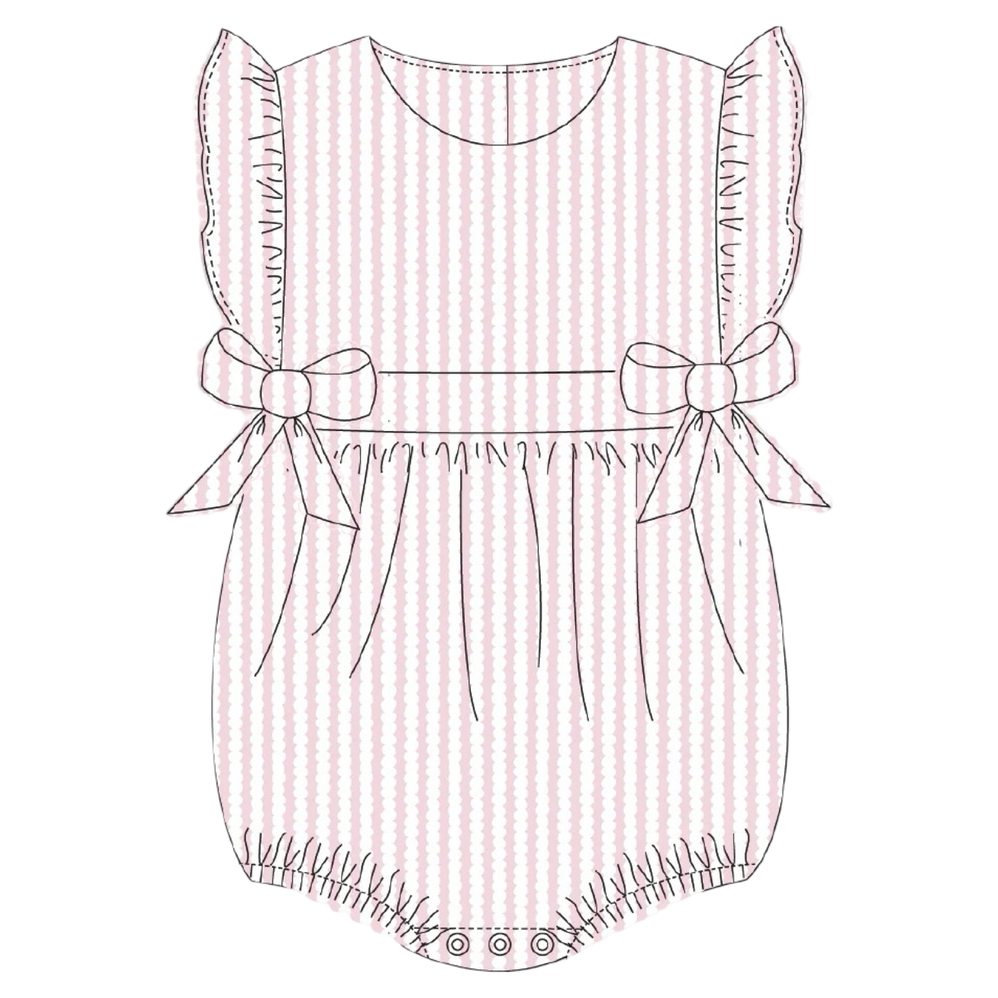 Pima Berkley Bubble - Pink Stripe