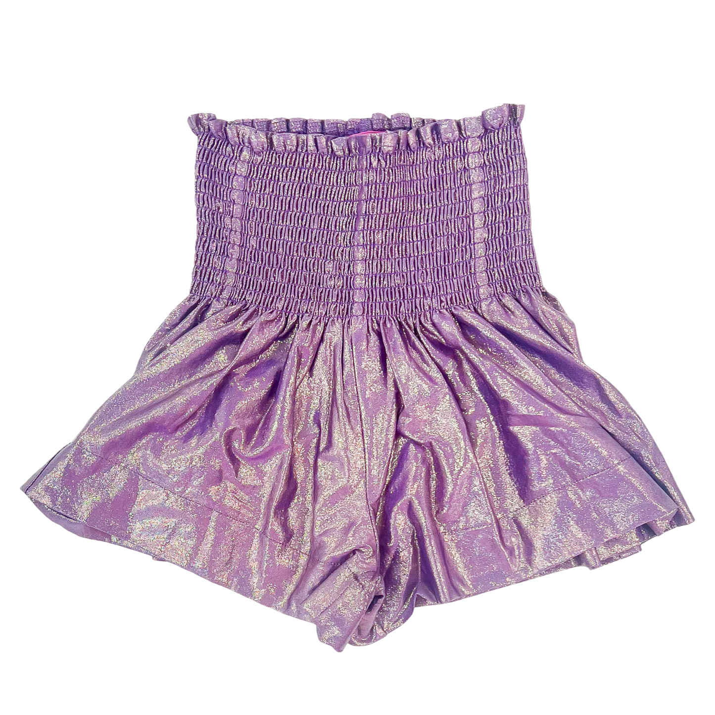 Queen of Sparkles Swing Short - Purple & Gold Glitter