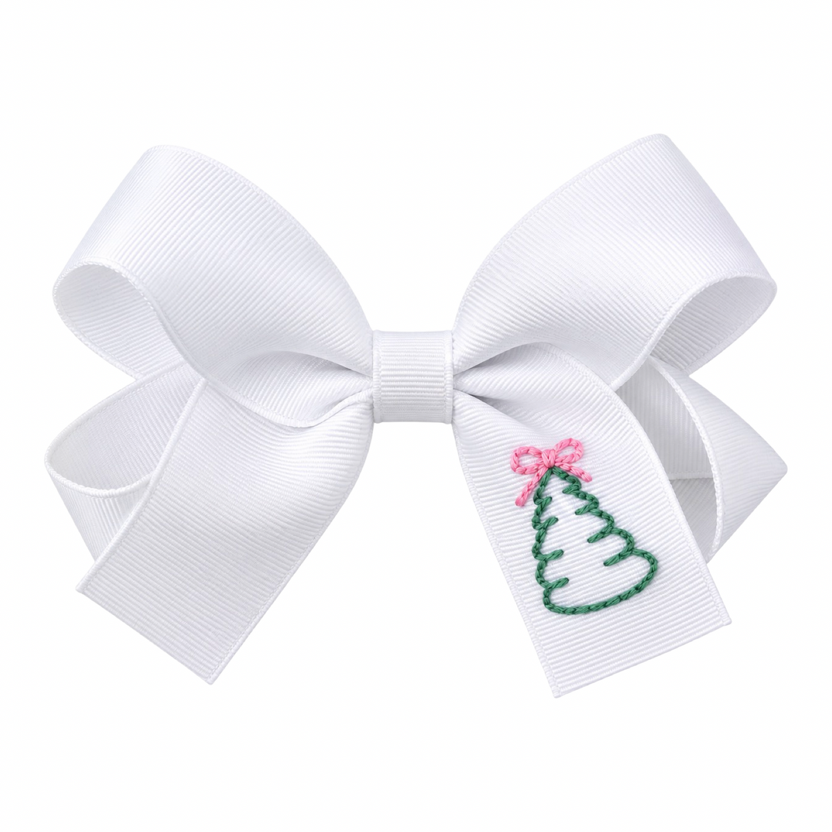 Embroidered Clip Bow