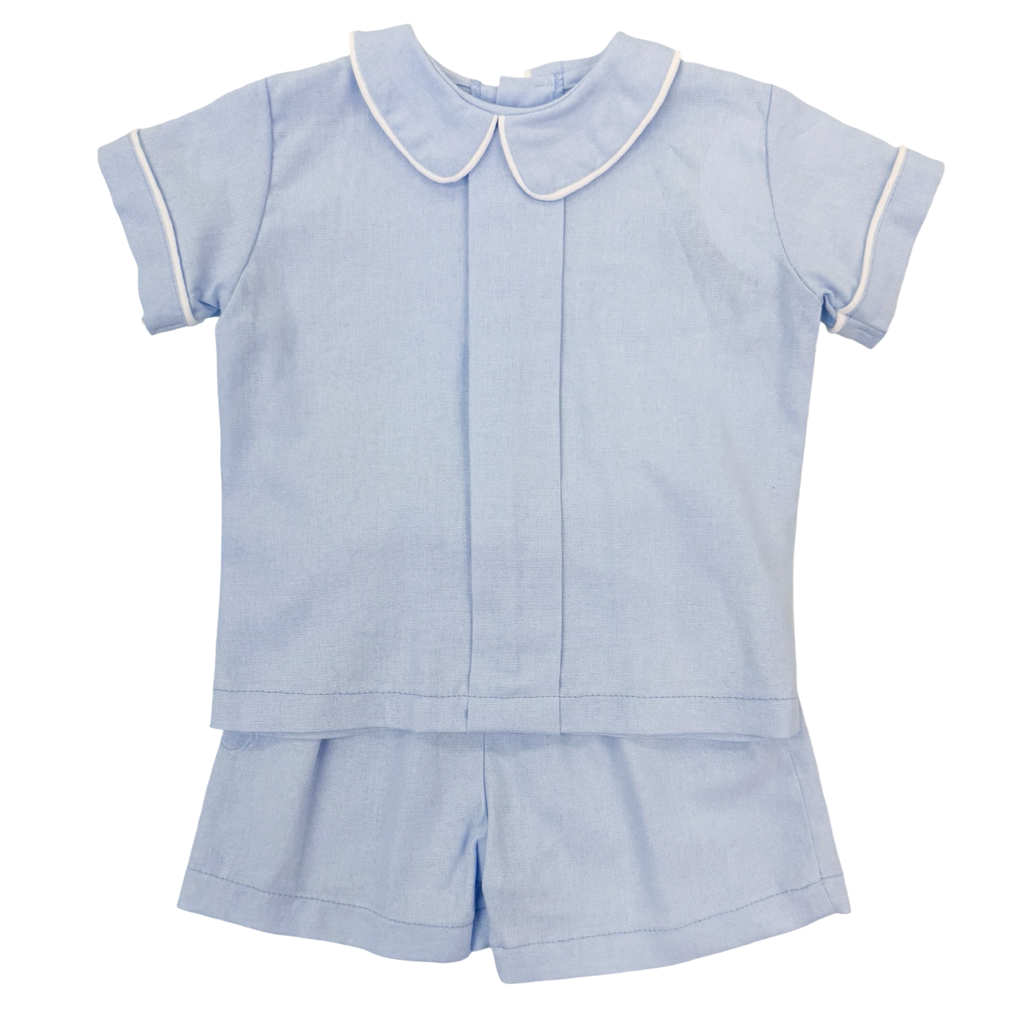 Linen Short Set - Blue